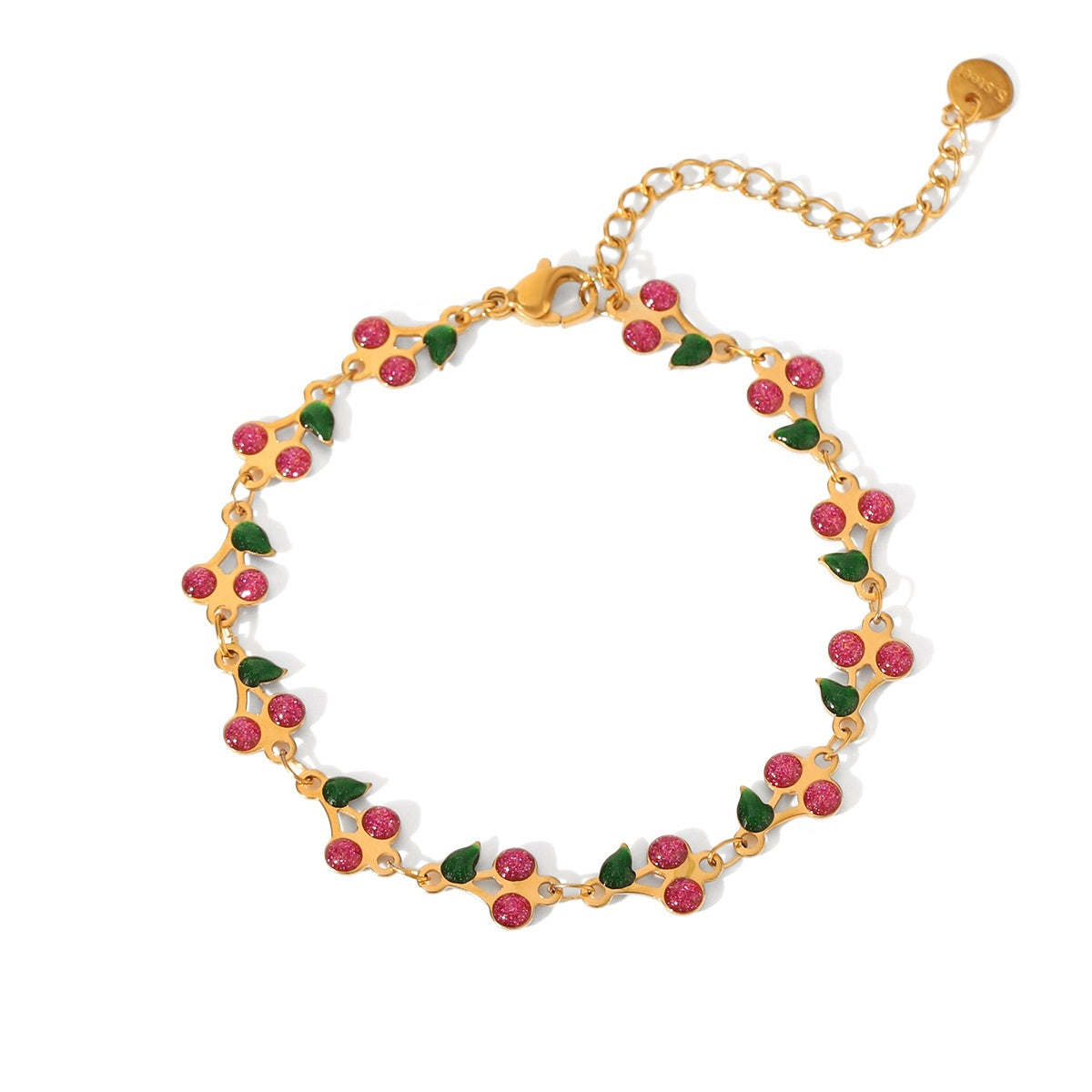 Bracciale Ciliegie Rosa