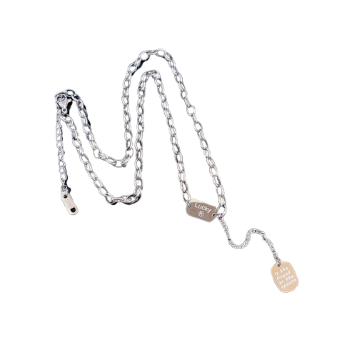 Collana con Targa Friends Argento