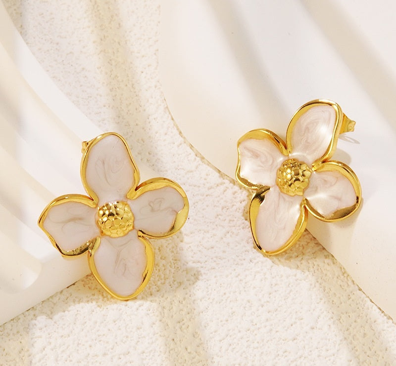 Orecchini Fiore Fatato Bianchi