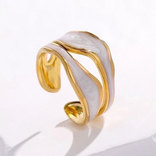 Anello bianco perlato