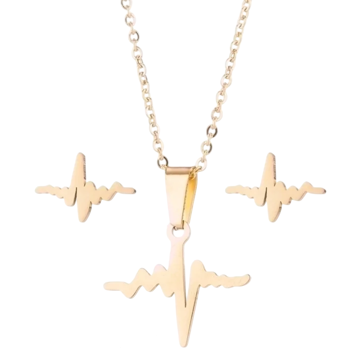 Coordinato collana ed orecchini battito