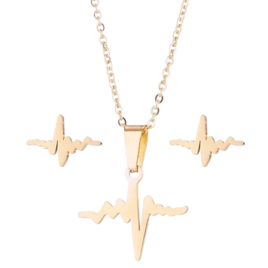 Coordinato collana ed orecchini battito