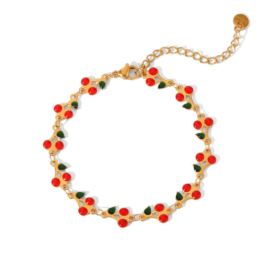 Bracciale Ciliegie Rosse