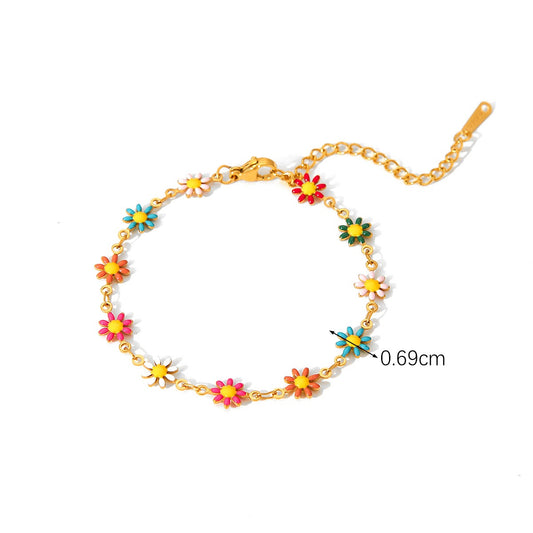 Bracciale Margherite Colorate