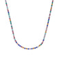 Collana Con Diamanti Colorati Base Argento