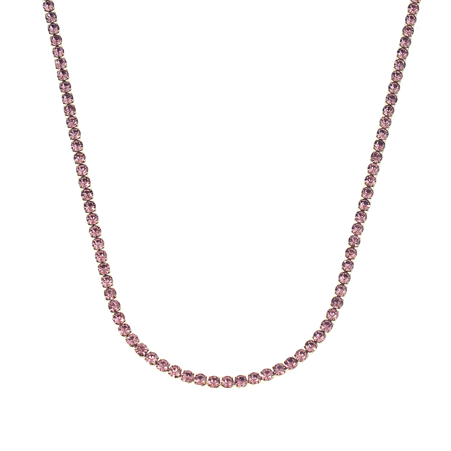 Collana Con Diamanti Viola Base Oro