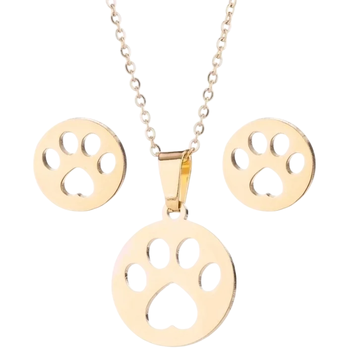 Coordinato collana ed orecchini pet